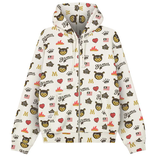 Grimey Unisex ζακέτα Mud'S The Residence Bear Full-Zip Hoodie